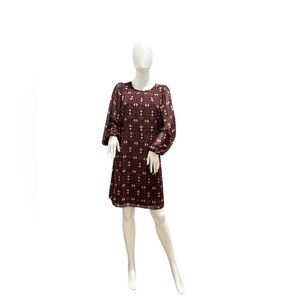 Black Tape Women’s Printed Dress in deep red Size Large